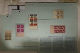 5 BLOCKS OF 4 US UNCANCELLED POSTAGE STAMPS:
