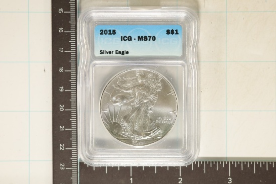 2015 AMERICAN SILVER EAGLE ICG MS70