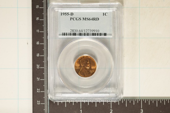 1955-D LINCOLN WHEAT CENT PCGS MS64RD