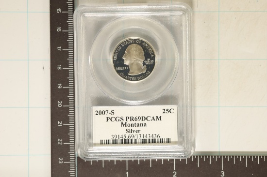 2007-S SILVER MONTANA QUARTER PCGS PR69 DCAM