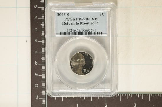 2006-S RETURN TO MONTICELLO NICKEL PCGS PR69
