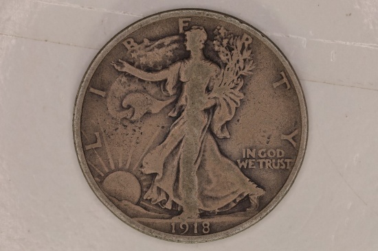 1918-D SILVER WALKING LIBERTY HALF DOLLAR