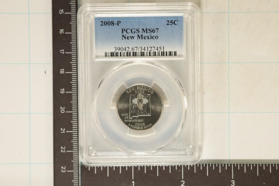 2008-P NEW MEXICO QUARTER PCGS MS67