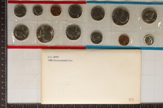 1980 US MINT SET (UNC) P/D/S (WITH ENVELOPE)