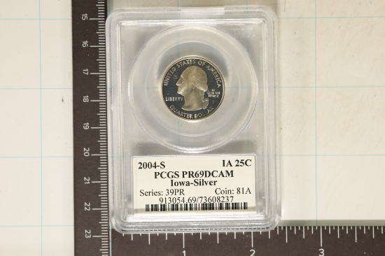 2004-S SILVER IOWA QUARTER PCGS PR69 DCAM