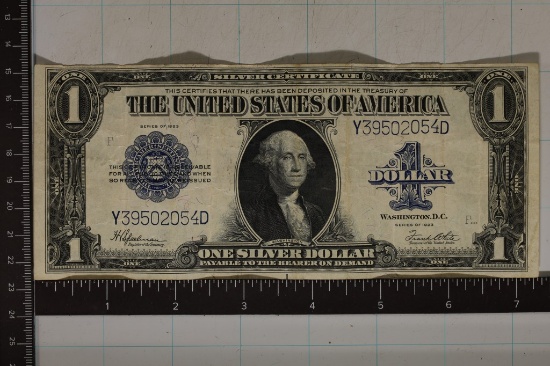 US 1923 LARGE SIZE $1 SILVER CERTIFICATE HORSE