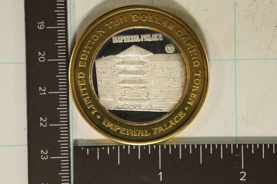 CASINO $10 SILVER TOKEN (UNC) IMPERIAL PALACE