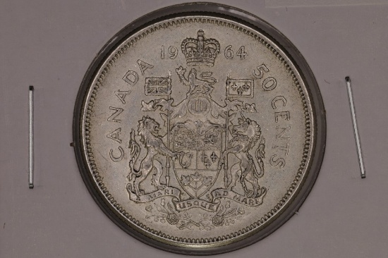 1964 CANADA SILVER 50 CENTS .3 OZ. ASW