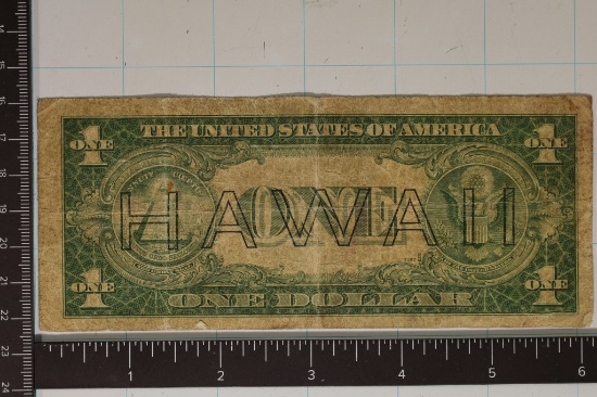 1935-A US HAWAIIAN OVERPRINT $1 SILVER CERTIFICATE