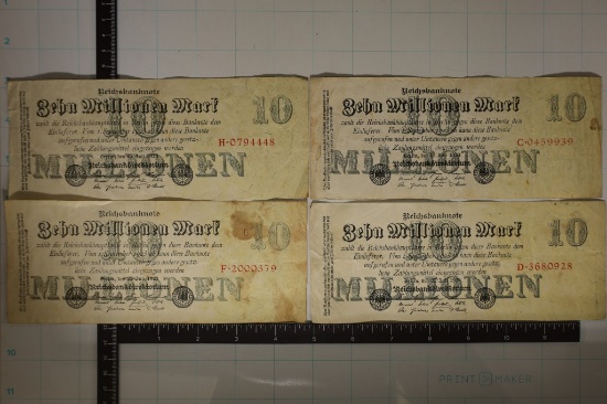 4-1923 GERMAN 10 MILLION MARK HYPER INFLATION BILL