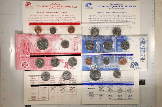 1999 US MINT SET (UNC) P/D (WITH ENVELOPES)