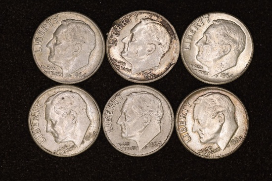 6-1964 SILVER ROOSEVELT DIMES
