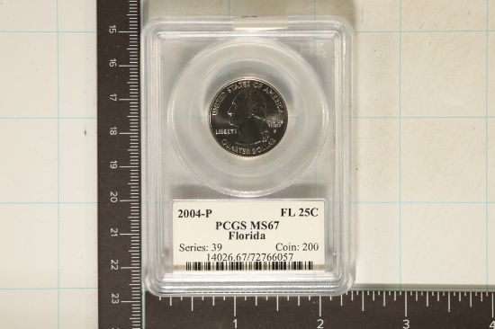 2004-P FLORIDA QUARTER PCGS MS67