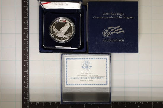 2008-P BALD EAGLE US SILVER DOLLAR PROOF