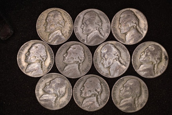 10-1945-S 35% SILVER JEFFERSON WAR NICKELS