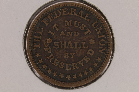 CIVIL WAR TOKEN ARMY AND NAVY ''THE FEDERAL UNION