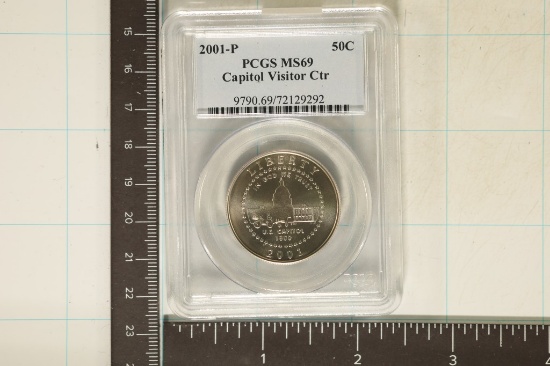 2001-P CAPITOL VISITOR CENTER HALF PCGS MS69
