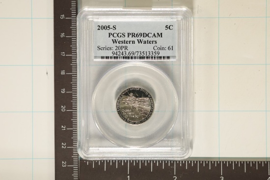2005-S WESTERN WATERS NICKEL PCGS PR69 DCAM