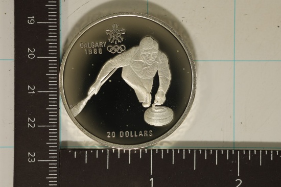 1987 CANADA SILVER PROOF $20 OLYMPIC COIN