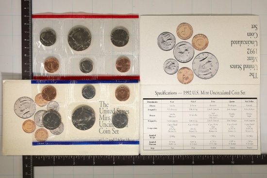 1992 US MINT SET (UNC) P/D (WITH ENVELOPE) AND