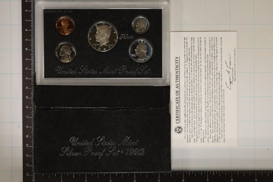 1992 US SILVER PROOF SET (WITH BOX) & WITH