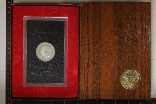 1972-S IKE SILVER DOLLAR (BROWN PACK) SOME