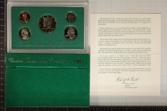 1995 US PROOF SET (WITH BOX) & WITH CERTIFICATE