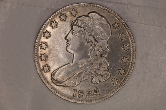 1834 SILVER CAPPED BUST HALF DOLLAR