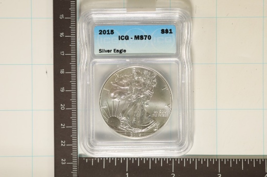 2015 AMERICAN SILVER EAGLE ICG MS70