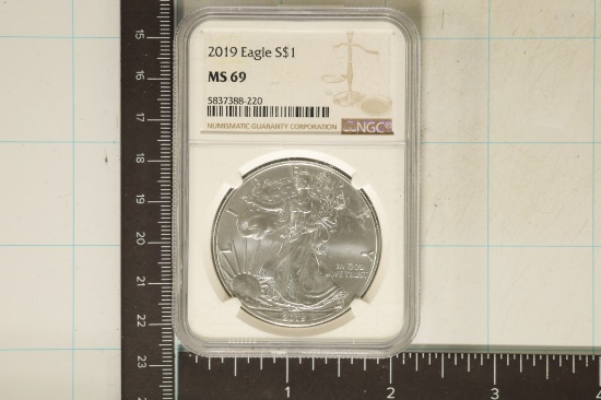 2019 AMERICAN SILVER EAGLE NGC MS69