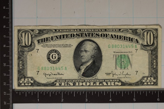 1950 US GREEN SEAL $10 BILL