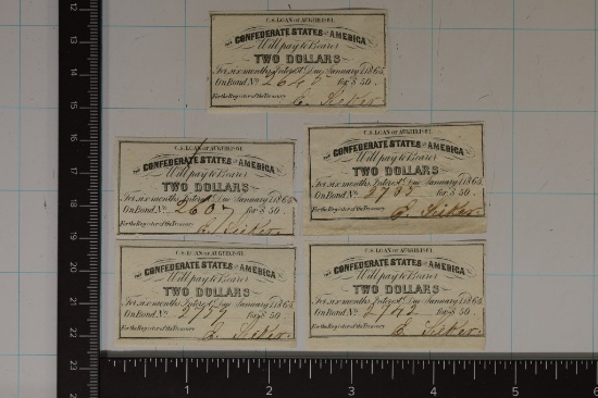 5-1861 CONFEDERATE STATES OF AMERICA $2 BOND