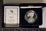 2013-W AMERICAN SILVER EAGLE PF WITH CERTIFICATE