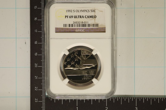 1992-S OLYMPIC US HALF DOLLAR NGC PF69 ULTRA CAMEO