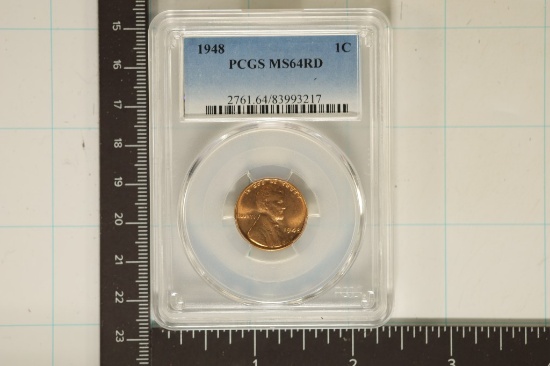 1948 LINCOLN WHEAT CENT PCGS MS64RD