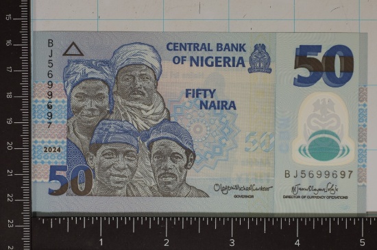 2024 NIGERIA CRISP UNC POLYMER 50 NAIRA BILL