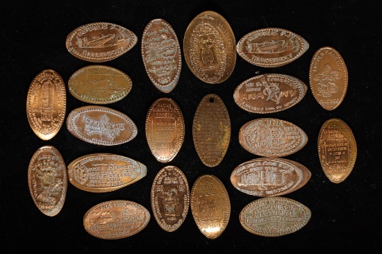 20 ASSORTED ELONGATED CENTS: ANA NEW YORK,
