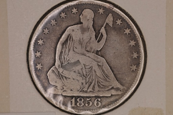 1856-O SILVER SEATED LIBERTY HALF DOLLAR VERY GOOD