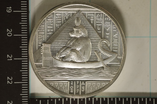 2 TROY OZ. .999 FINE SILVER THOTH EGYPTIAN GOD