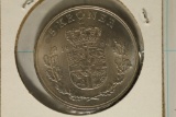 1964 DENMARK SILVER UNC 5 KRONER .4372 OZ. ASW