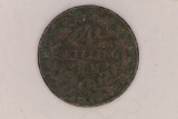 1854 DENMARK SILVER 4 SKILLING .0149 OZ. ASW