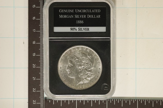 1886 MORGAN SILVER DOLLAR GEM UNC