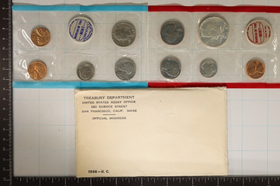 1968 US MINT SET (UNC) P/D/S (WITH ENVELOPE)