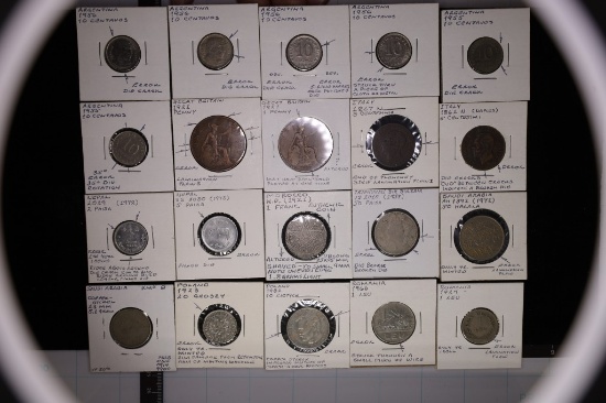 20 ASSORTED FOREIGN ERROR COINS: 1921-1982.
