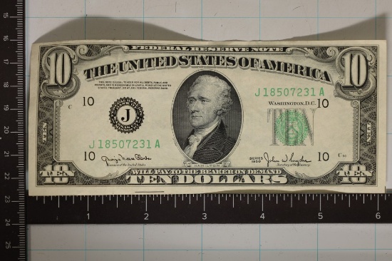 1950 US $10 FRN XF-AU