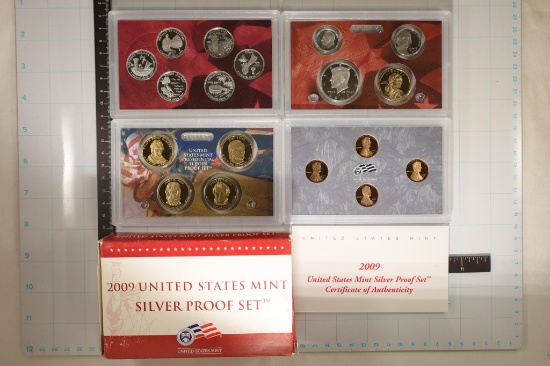 2009 US SILVER PROOF SET (WITH BOX) 18 PIECES