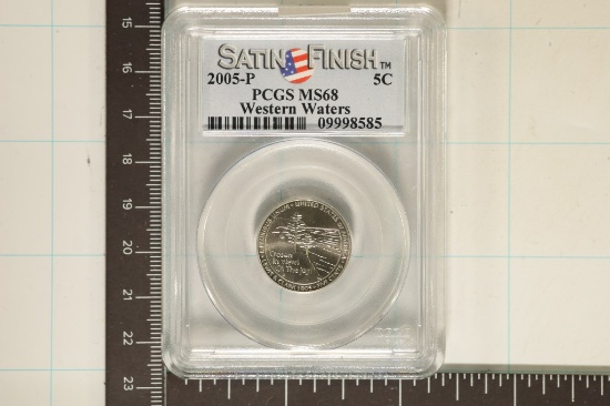 2005-P WESTERN WATERS NICKEL PCGS MS68