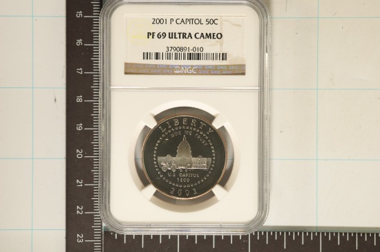 2001-P US CAPITOL HALF DOLLAR NGC PF69 ULTRA CAMEO