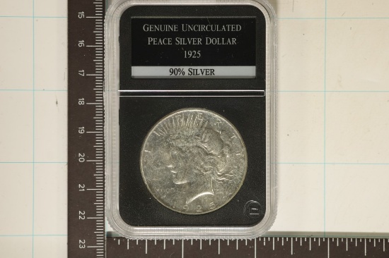 1925 PEACE SILVER DOLLAR GEM UNC 90% SILVER