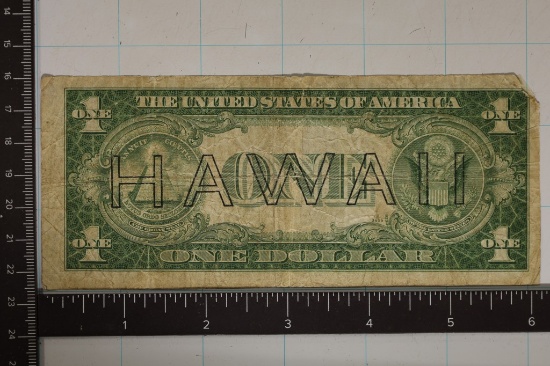 1935-A US $1 SILVER CERTIFICATE HAWAIIAN OVERPRINT
